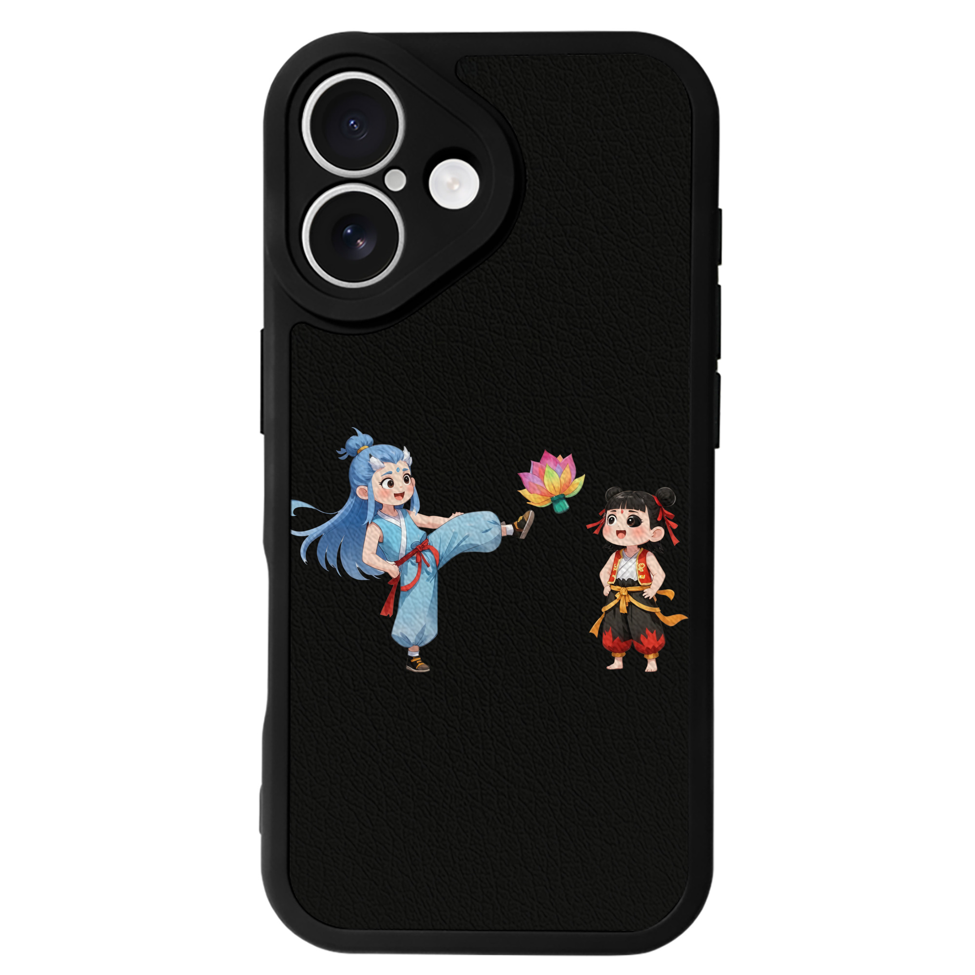 （画像用） Ne Zha 2 ナタ 魔童の大暴れ 【iPhone 16シリーズ対応】シリコンスマホケース（レザー調） 材質：シリコン